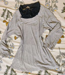 MAX TOP WITH FAKE COLLAR EFFECT