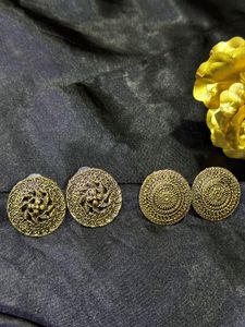 2 Set of Gold Plated Anti Tarnish Earrings