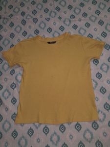 Yellow Fitted Top From Brand MAX
