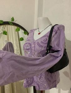 Lavendar Y2k Full Sleeve Top. Used One