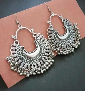 Oxidised Silver Earrings 💖🦻