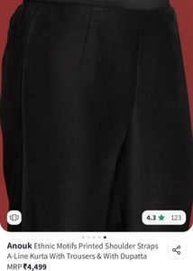 Anouk Black Ethnic Motif Kurta Set