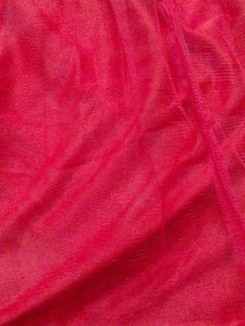 Red Velvet Top Partywear Netted Dress
