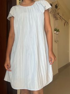 White Pleated Dress