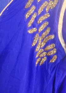 Royal Blue Embroided Kurti