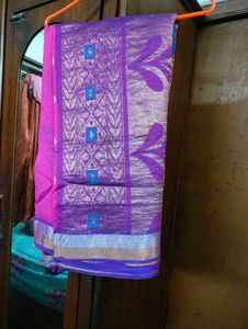 Pink Cotton Saree
