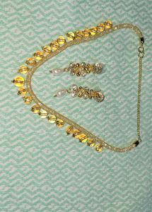 Necklace Chain And Two Piece Earings Set