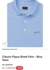 Greg Norman Men&#39;s Light Blue Polo Shirt