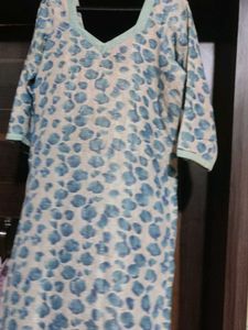 Blue Printed Kurta Salwar Set