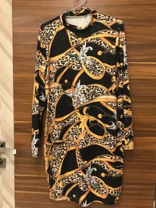 Chain Print Bodycon Dress