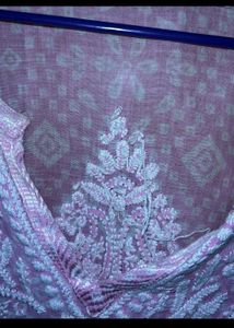 Pink Chikankari Tunic