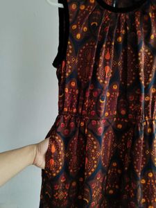 Designer Silk Printed Dress