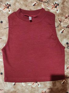 Burgundy Sleeveless Top