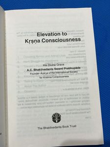 Elevation to Krishna Consciousness Book
