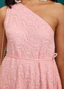 Gajra Gang Pink One Shoulder Dress