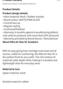 Nike Air Max SC White/Pink Sneakers