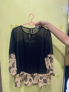Sheer Top ( Navy Blue)