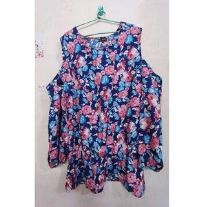 Floral Cold Shoulder Top