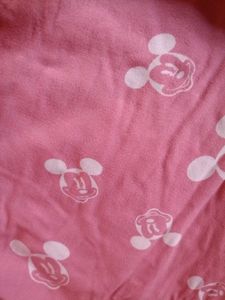 Pink Top With A Cute Print &amp; Flowy Sleeves