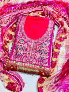 Pink Embroidered Salwar Kameez