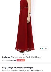 Beautiful Maroon Gown