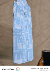 Patterned Blue Shirt