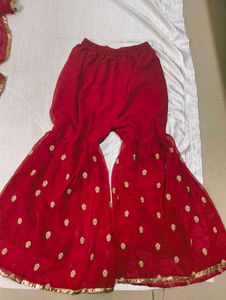 Hot Red Heavy Garara Suit ❤️
