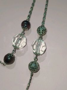 Silver And Black Necklace
