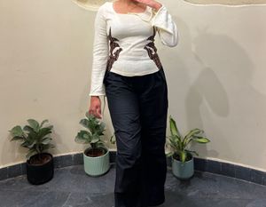 Unique Embroidered Long Sleeve Top