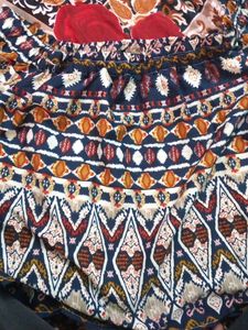 Pannkh Tribal Print Offshoulder Top
