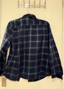 HER Invicitus Blue Check Shirt With Sliver Thread
