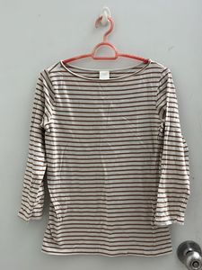 Striped 3/4 Sleeve Top
