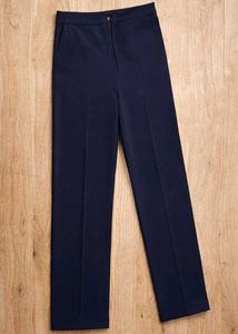 Navy Blue Straight Leg Pants/formal casual trouser