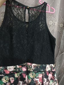 Short Netted Black Dress