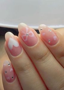 Cute Heart & Bow Nail Decals