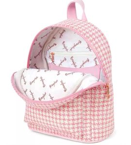 Pink Houndstooth Backpack