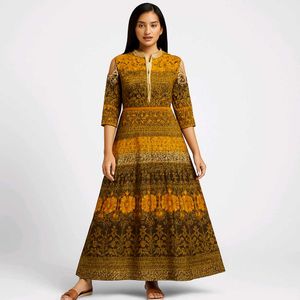 Premium Ethnic Long Kurti Gown – Anarkali Style