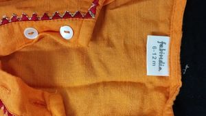 Baby Boy Orange Festival Kurta