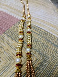 Pearl And Gold Tone Necklace