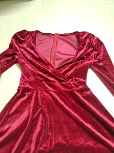 Red Velvet Mini Dress