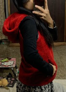 Red Fleece Zip-Up Jacket