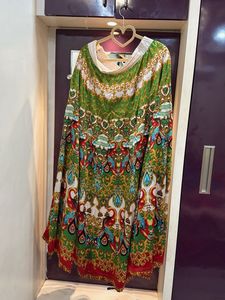 Green Printed Dress