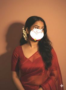 Viral Trendy Red Saree (Women's)