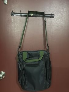 Black & Green Messenger Bag