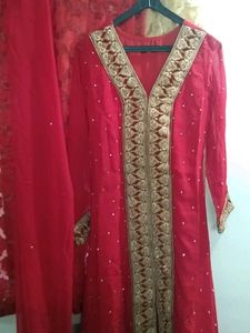 Red & Gold Salwar Kameez