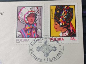 1983 Postal Envelope Of Polska With 2 Stamps