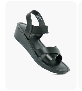 Black Wedge Sandals