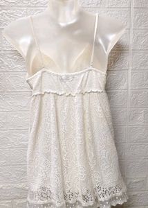 🎊🥳Buy One Get 1 Free🥳🎊White Lace Romper Dress
