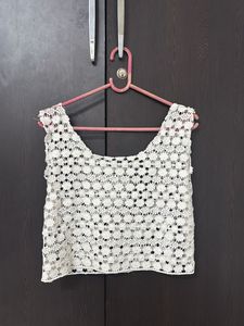 Crochet White Tank Top