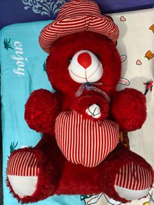 Red Striped Teddy Bear